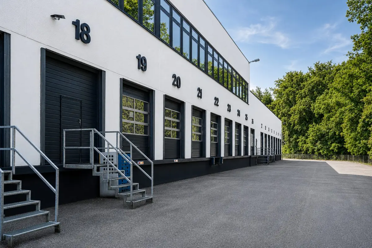 Bielefeld: loading docks and ramps.